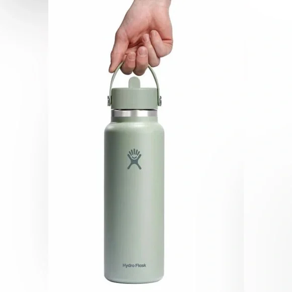 💧HYDRO FLASK- 40 oz.Mouth Water Bottle with Flex Straw Cap with Boot and Handle